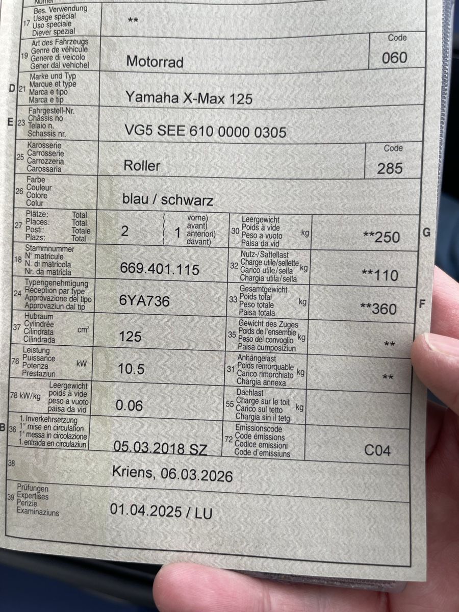 Yamaha Scooter: Yamaha X-Max 125ccm – Usato da Horw venduto da Maki210 7