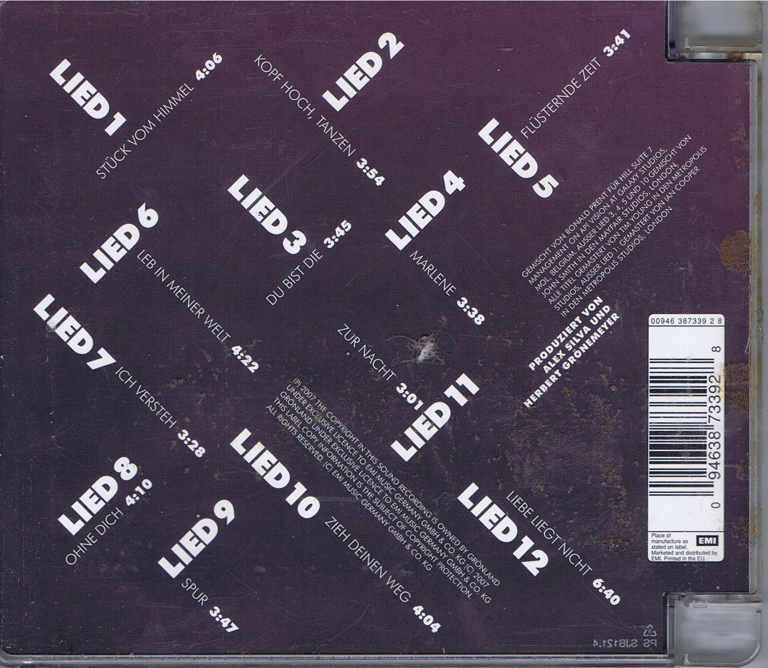 CD: Herbert Grönemeyer / (Tour 2007) – Usato da Unterengstringen venduto da Lastchance 1
