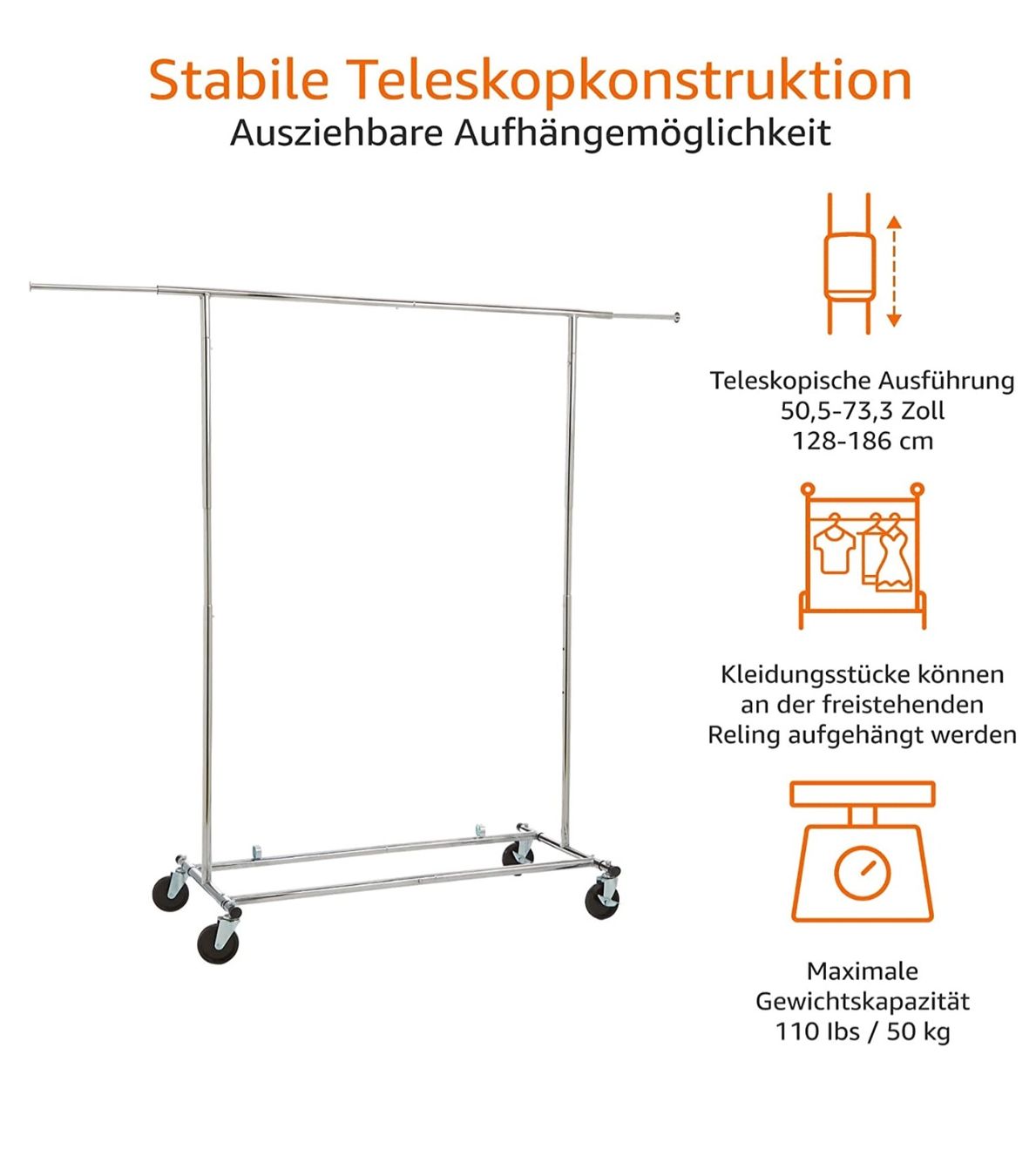 Guardaroba: Kleiderständer - Chrom – Nuovo e nell'imballaggio originale da Bülach venduto da StoreInShop.com 1