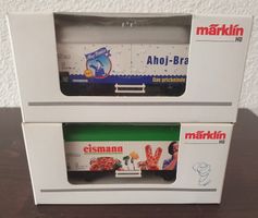 MÄRKLIN: 2 X GEDECKTE GÜTERWAGEN OVP