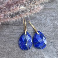 Edle Lapis Lazuli Ohrhänger vergoldet