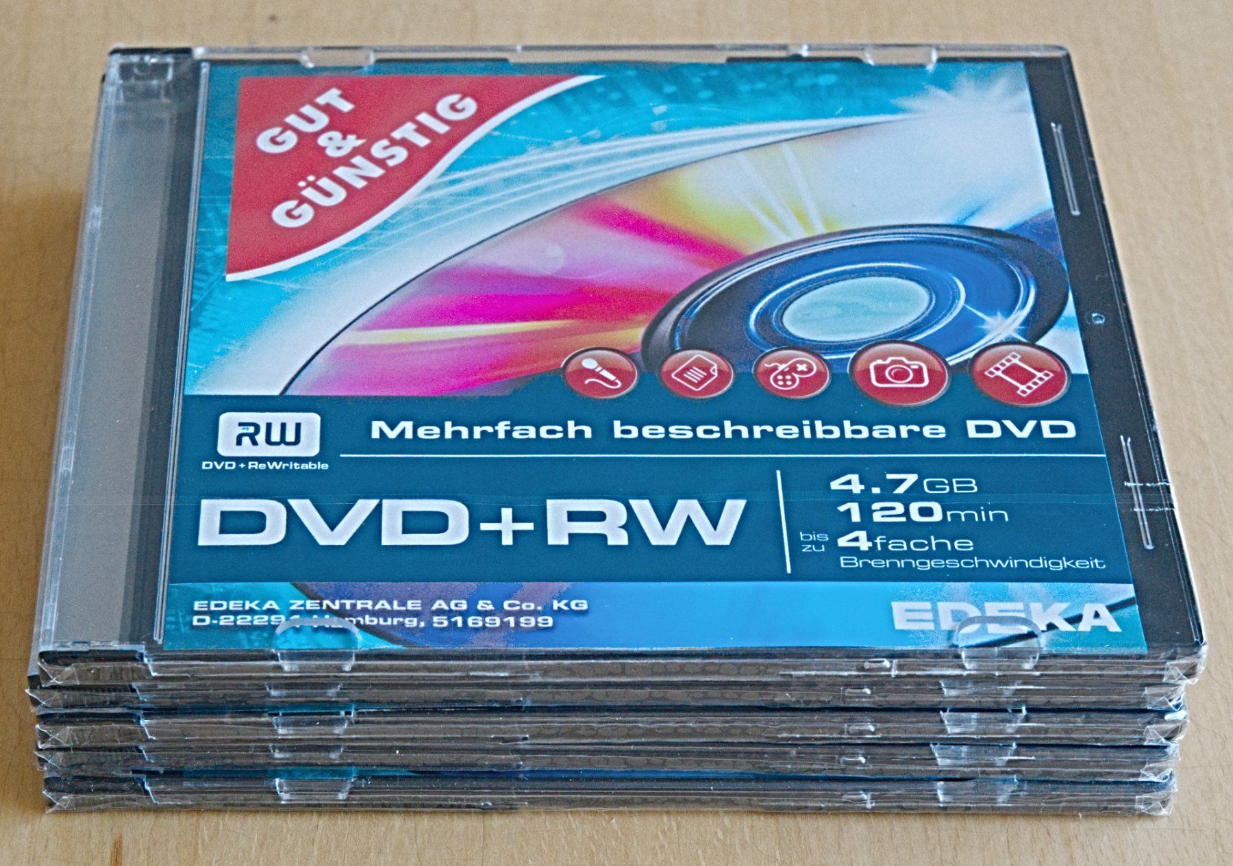 Tutti i DVDs: 5  DVD-RW Rohlinge (rewritable) – Nuovo e nell'imballaggio originale da Rüti ZH venduto da Noldisax 1