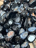 Strang echte black onyx Nuggets / stone 8-10 mm
