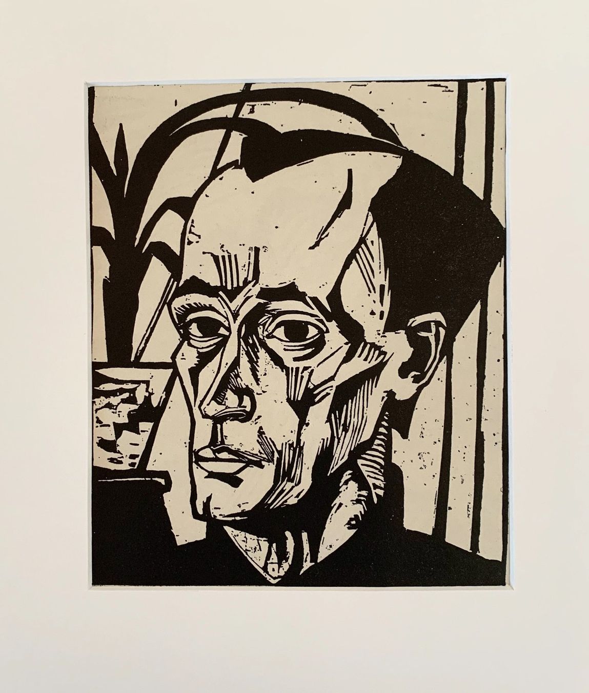 Xilografie: Erich Heckel  "Selbstbildnis"   Holzschnitt – Usato da Nennigkofen venduto da babag