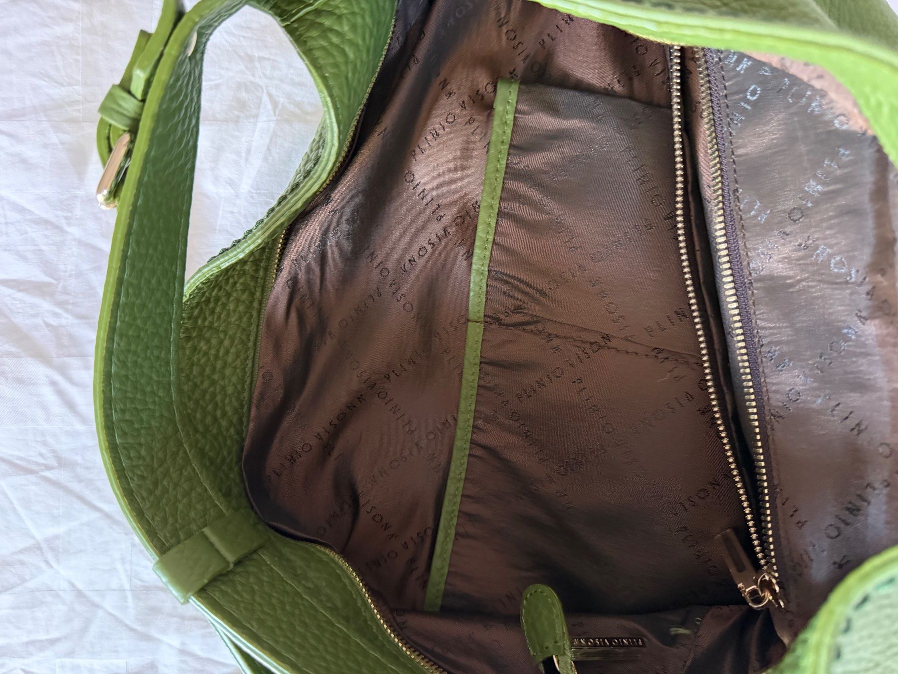 Taschen für Damen: Lederhandtasche neu, olive / grün – Neu (gemäss Beschreibung) aus Horgen von Dorastar 7