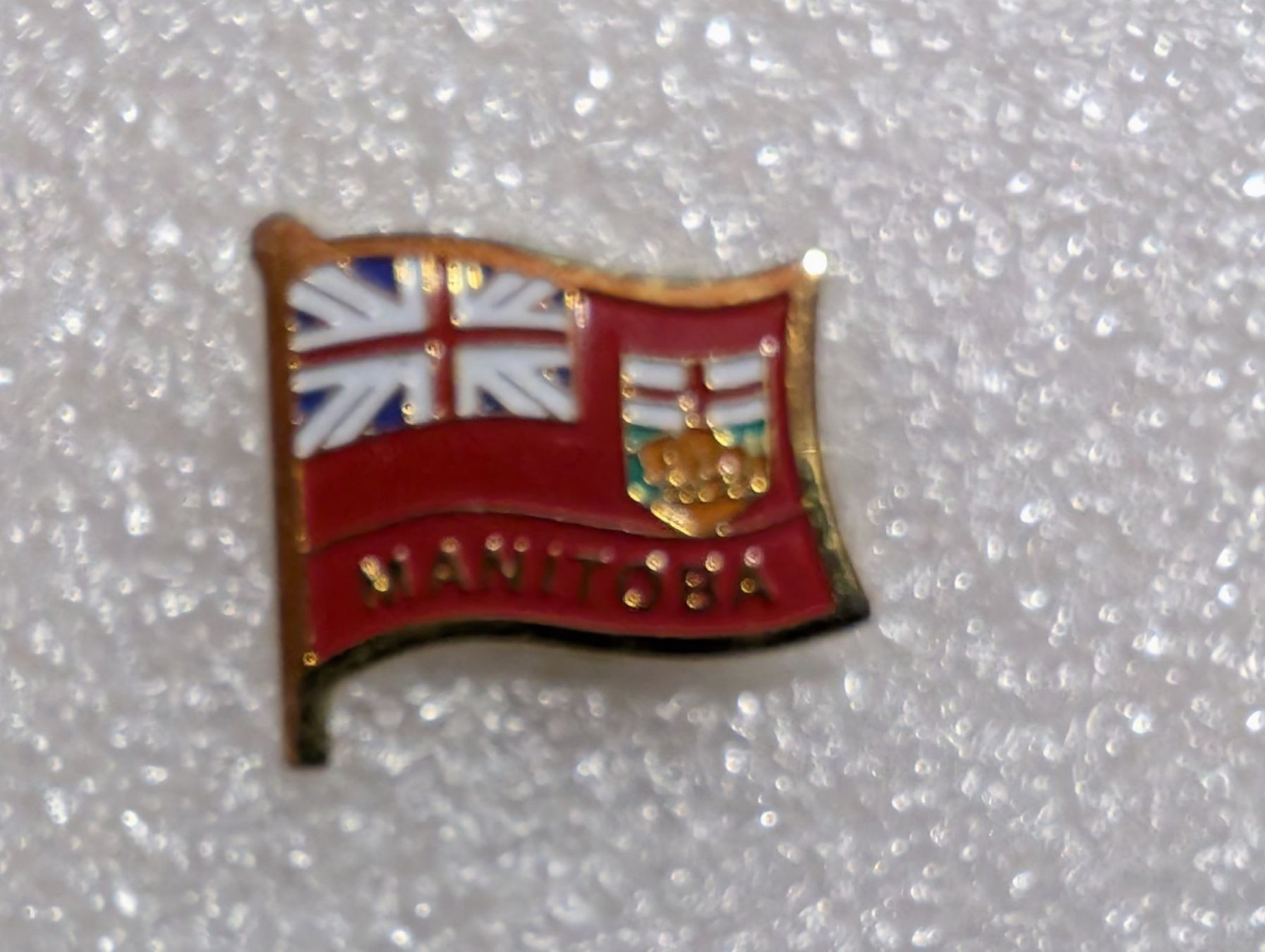 Plaketten & Abzeichen: Ansteckpin 253: Flagge Manitoba – Gebraucht aus Oppligen von Pin-Fall-Shop