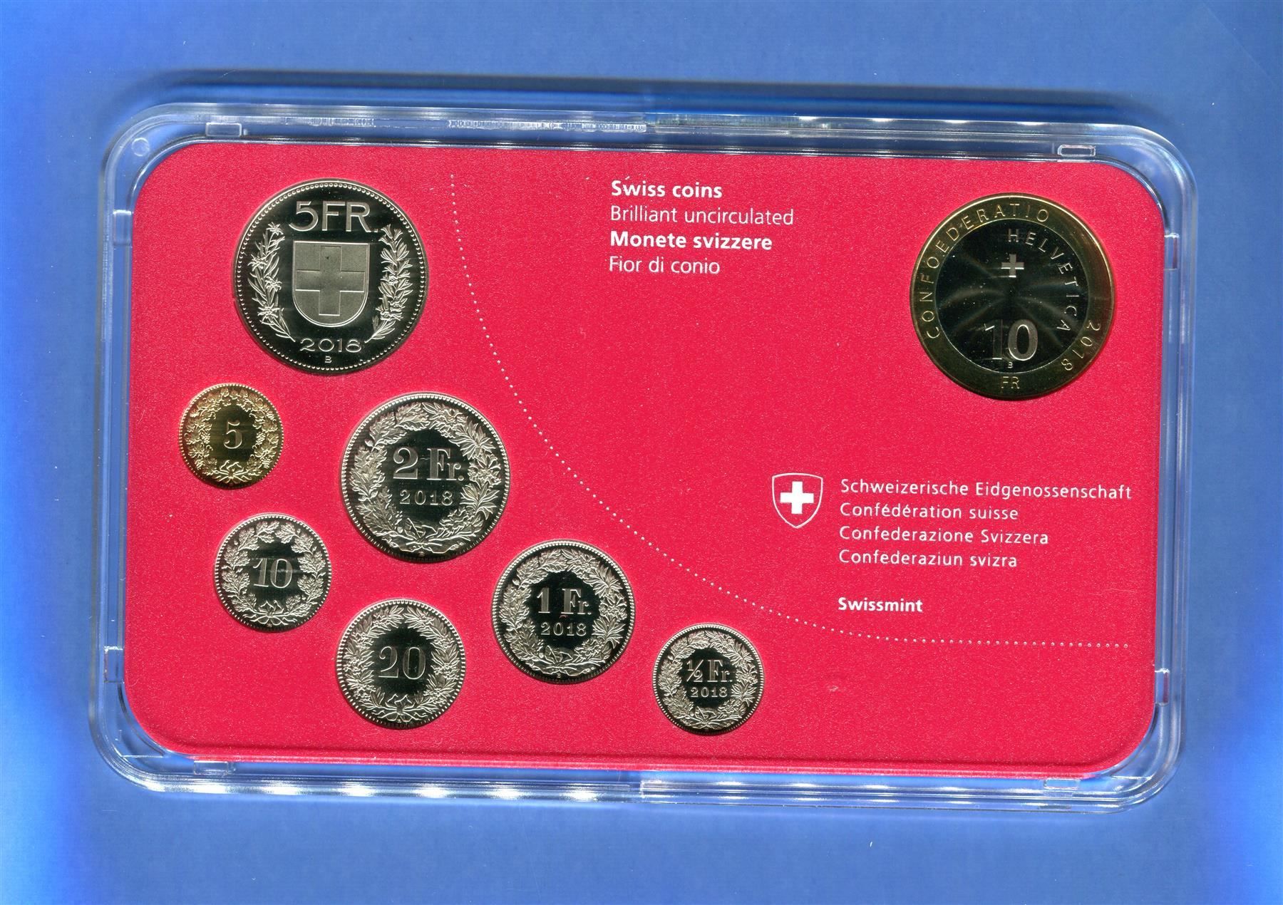 Tutti le monete: (088) Münzsatz 2018 Stgl im Schutzkarton – Usato da Rüthi (Rheintal) venduto da erdnuessli1 2