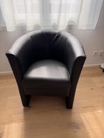 Clubsessel Kunstleder schwarz Lounge Sessel 