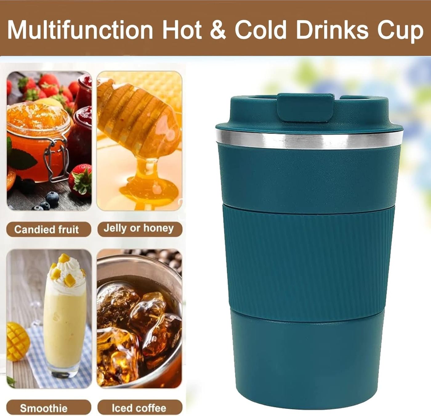 Tazze: 2 Stück 380 ml Edelstahl Isolierter Reise kaffeebecher – Nuovo (secondo la descrizione) da Thun venduto da 365buy 3
