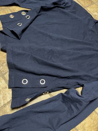 Camicetta blu manica lunga Bershka,tg M/L-autunno