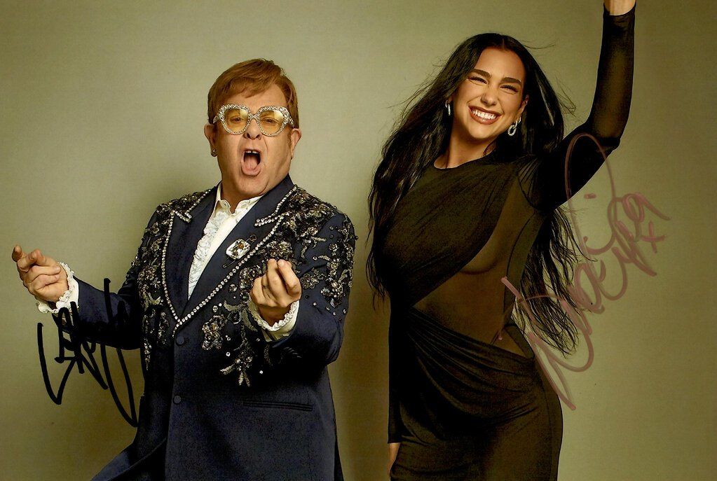 Autografi: Elton JOHN Dua LIPA TOP AUTOGRAMM – Usato da Egg b. Zürich venduto da Dbunny