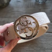 🐸 GUESS GÜRTEL 105 CM MIT PRÄGUNG HELLROSA NEUWERTIG