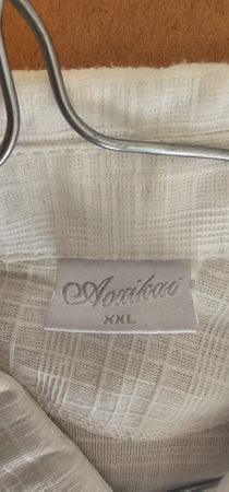 Chemise homme été, blanche à rayures, taille XXL, neuve!