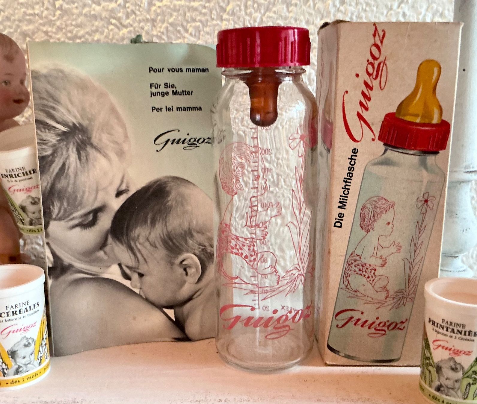 Pasti del neonato: VINTAGE GUIGOZ SCHOPPENFLASCHE – Usato da Zell LU venduto da Silvermemory 1
