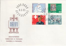 1965 428-31 FDC helft heilen FHD 100 Jahre UIT NABRA Bern