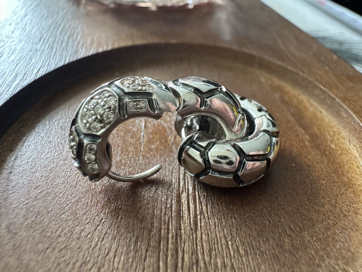 Orecchini pendenti & Orecchini a lobo: Boucles or blanc 18 carats – Usato da Choëx venduto da Maitresplinter