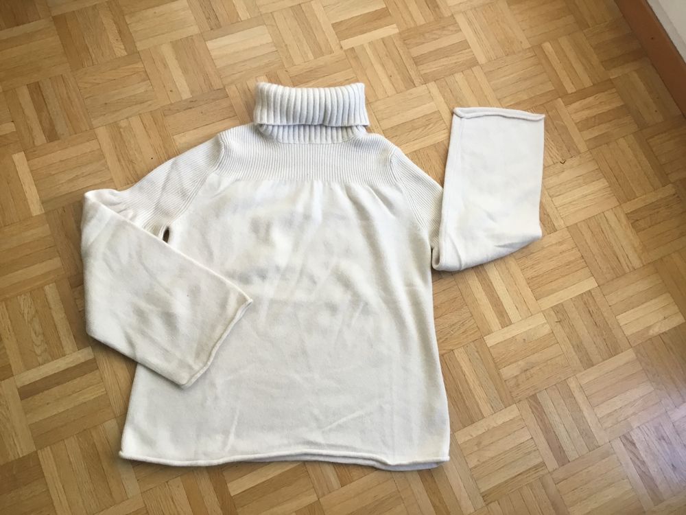 Pull Écru 100% Cachemire Eric Bompard - Taille S - Occasion Très Bon état