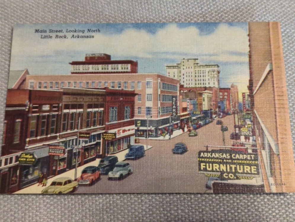 USA Postkarte Main street Little Rock Aransas 1940 | Kaufen auf Ricardo