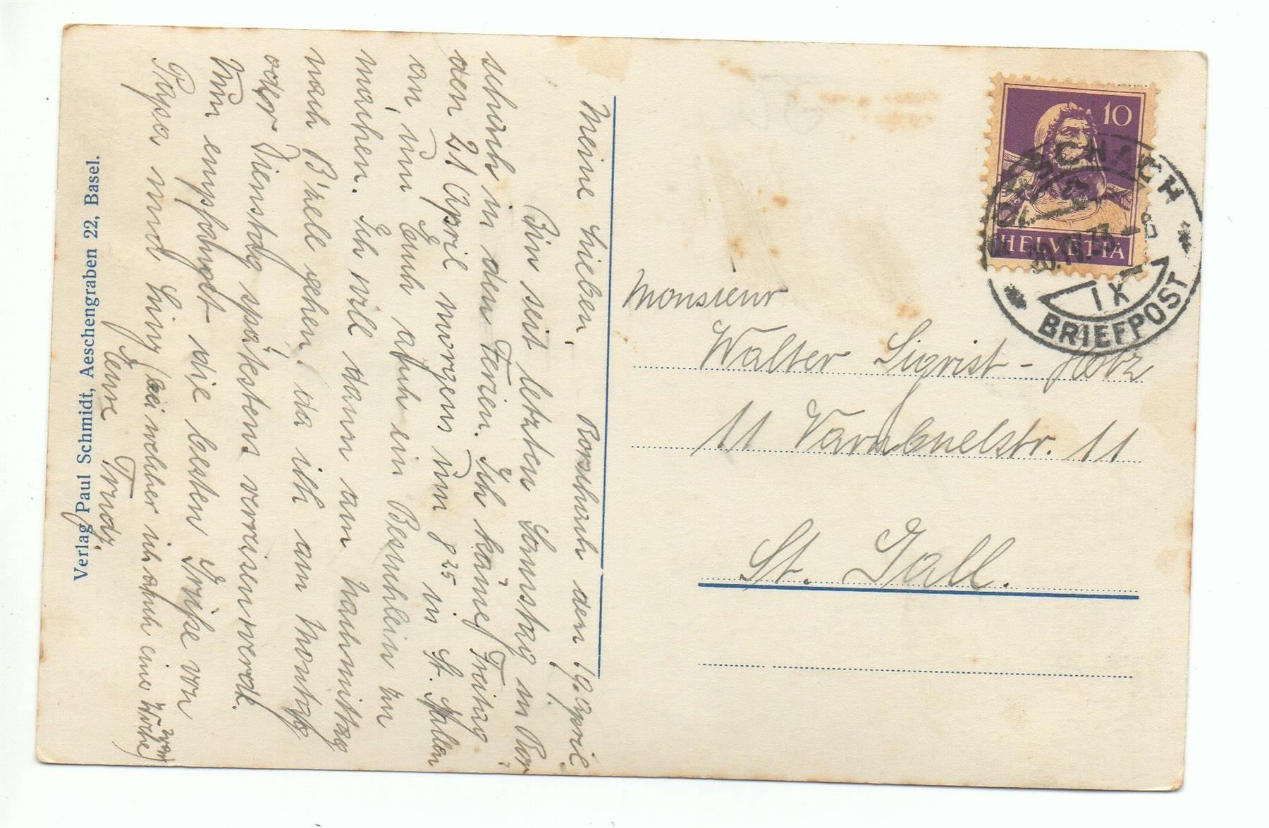 Cartoline postali: RORSCHACH Quaianlagen Dampfschiff – Usato da Jona venduto da philajona 1