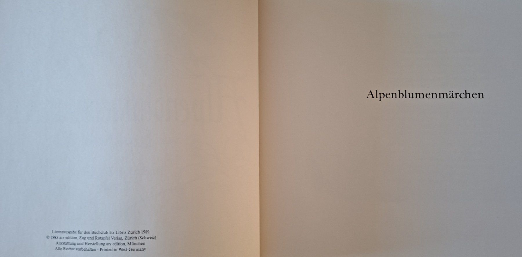 Libri: Alpenblumenmärchen - Ernst Kreidolf – Nuovo (secondo la descrizione) da Gümligen venduto da beethoven66 1