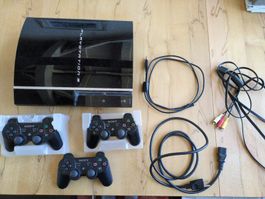 PS 3 mit 3 Controller inklusive 19 Spiele
