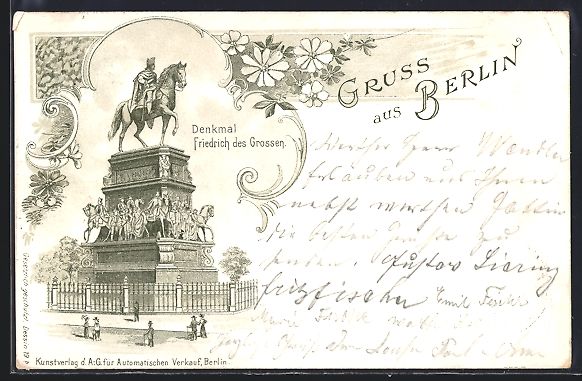 Cancelleria postale: Litho Berlin, Denkmal Friedrich des Gros – Usato da Berlin venduto da bartko-reher