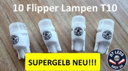 NEU! 10x T10 LED Lampen SuperGelb 6.3V – Gratismuster