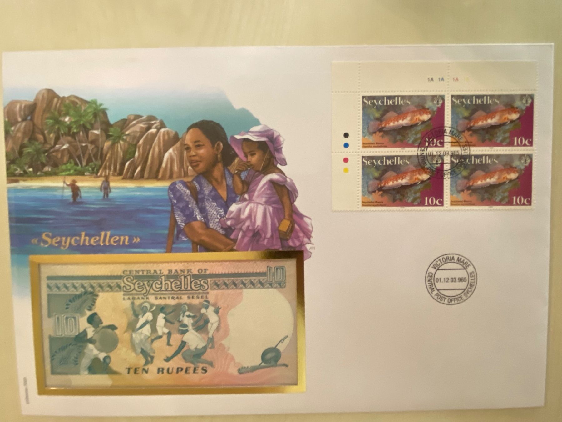 Banconote: Banknotenbrief Seychelles – Nuovo e nell'imballaggio originale da Muralto venduto da Alex1912