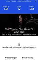 The Weekend Konzert Tickets London