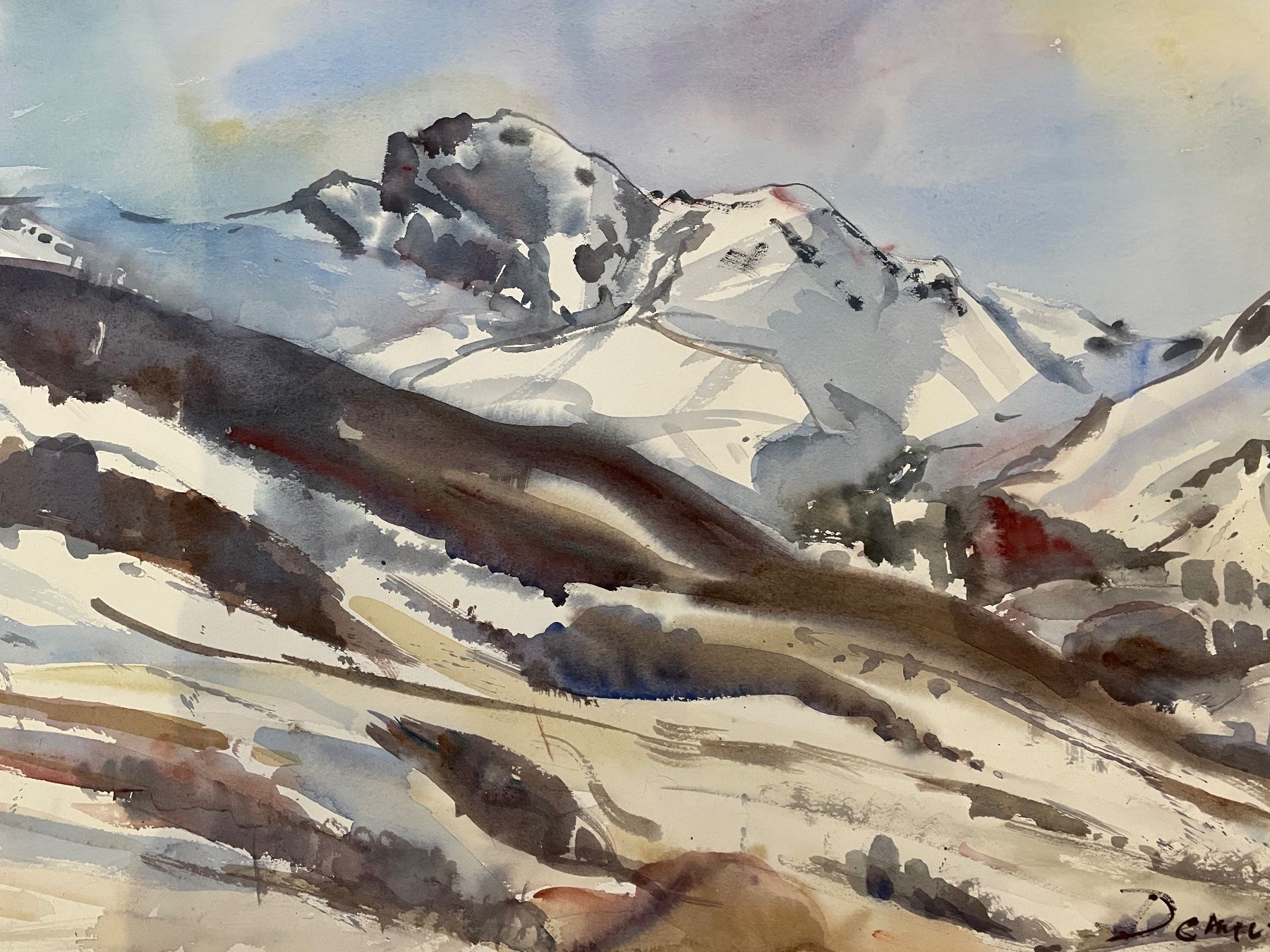 Dipinti: Grosses Aquarell - signiert Demuth 76! – Usato da Fidaz venduto da Montifino 1