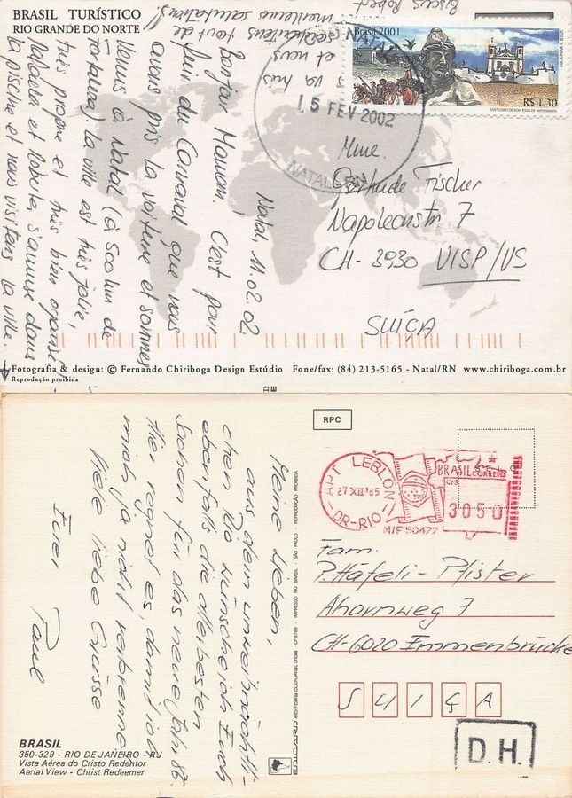 Cartoline postali: 10 Ansichtskarten Brasilien, alle gelaufen – Usato da Frauenfeld venduto da POML 9