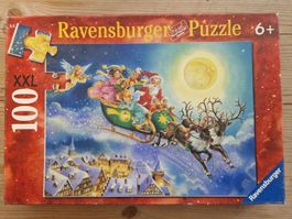 Ravensburger Puzzle 100 Teile Weihnachtsmann Schlitten 6