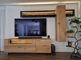 Massiv-Möbel Valnatura, Wohnwand, Highboard, Garderobe SET