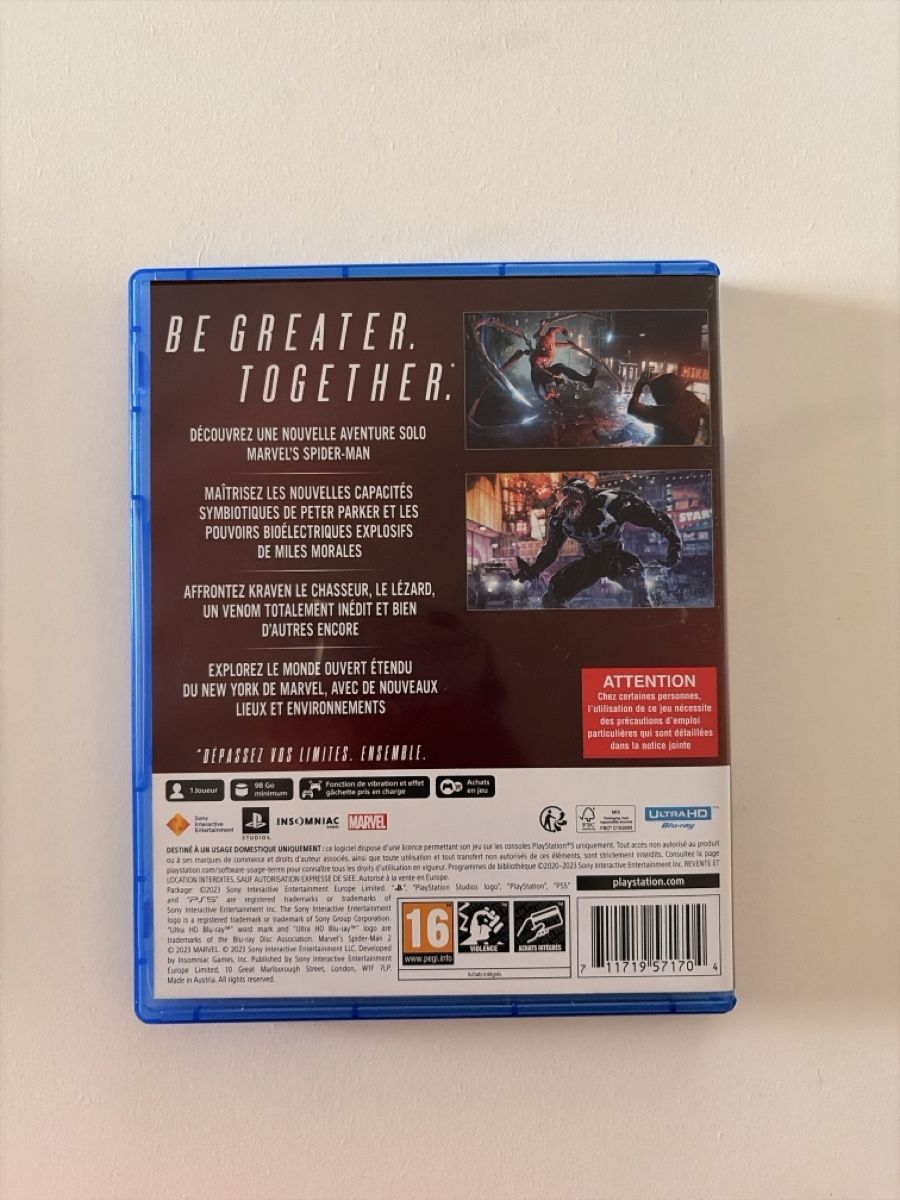 Marvel Giochi: Marvel Spider-Man 2 PS5 jeu bon état – Nuovo (secondo la descrizione) da Cormérod venduto da CHEFAJOWAN 1