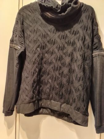 Pull, L, coton 97%, noir, très bon état