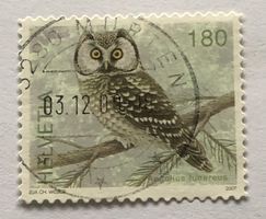 Nr. 1239 Dauermarken Einheimische Vögel Raufsskauz GESTEMPEL