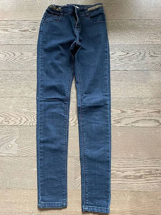 Pantalon Jean Noir IKKS Fille - Taille 10 Ans - Occasion Très Bon État