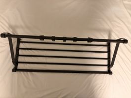 Wandgarderobe mit Hutablage & 5 Haken, dunkelbraun, gut erha