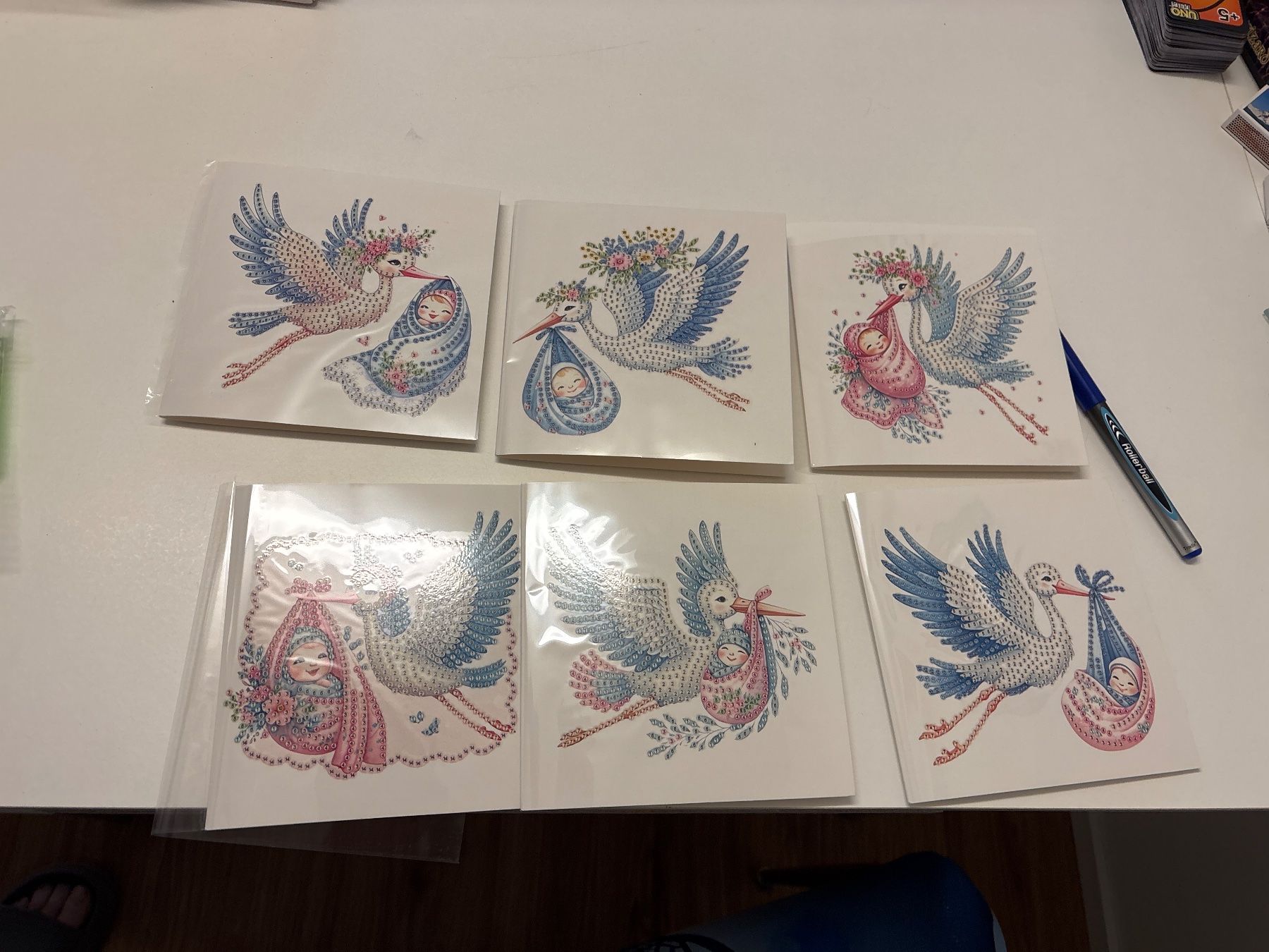 Bastelsets: Diamant Paiting Karten Geburt – Neu und originalverpackt aus Amriswil von SCHLOSSGEISTLI
