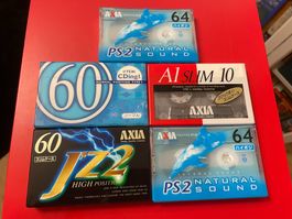 5 x AXIA und TDK Audio Kassette als Konvolut original rar