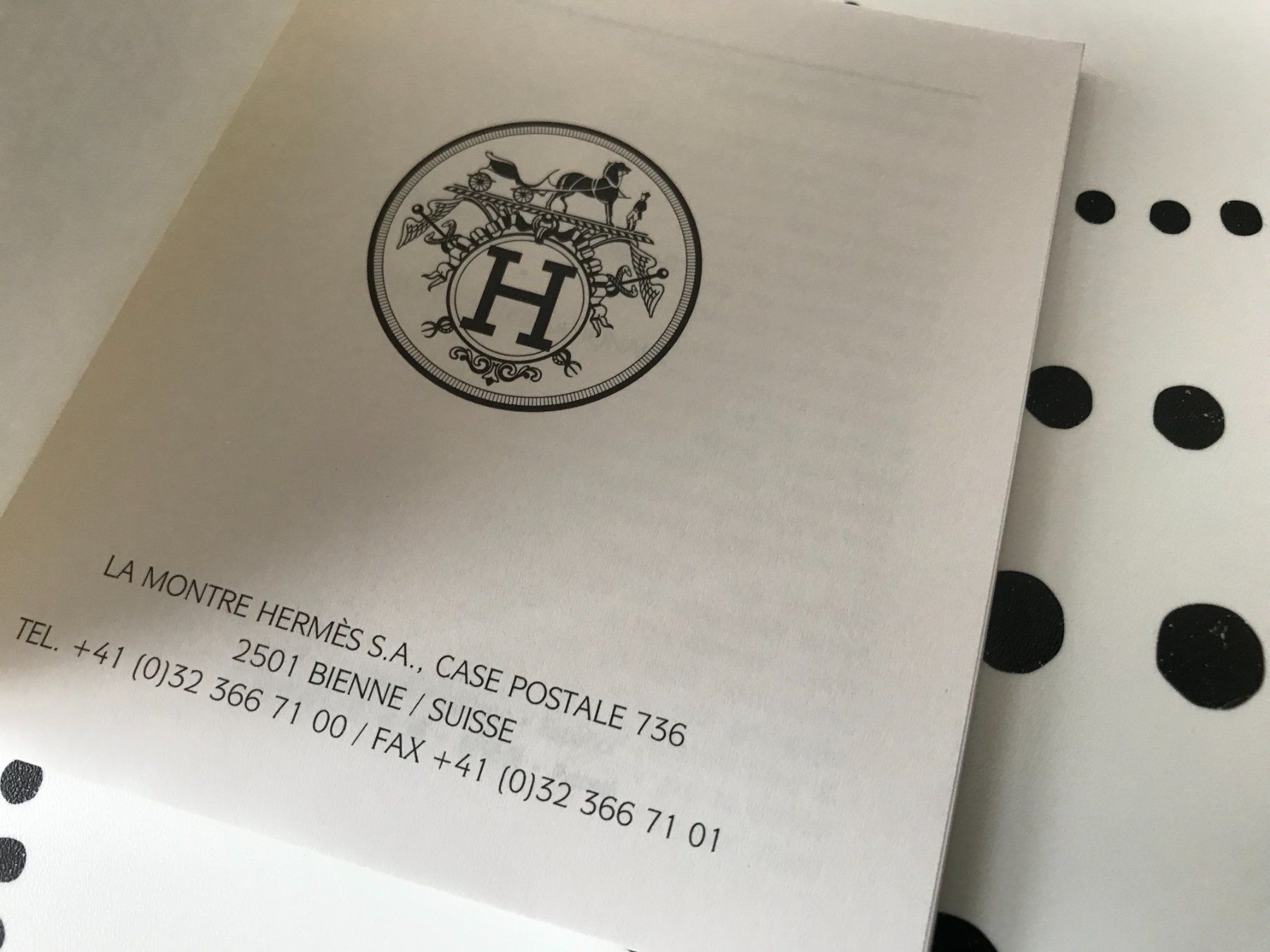 Hermès Dokumente: HERMES ORIGINAL - OPERATING INTERBATIONAL GARANTIE !!! – Neu (gemäss Beschreibung) aus Epalinges von dream-watch 1
