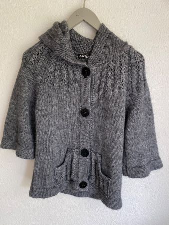 schöne Strickjacke mit Kapuze, Annex, L (Mohair/Wolle)