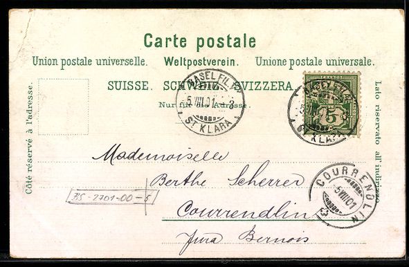 Cartes postales: Lithographie Basel, Marktplatz mit Rathaus – D'occasion à Berlin par bartko-reher 1
