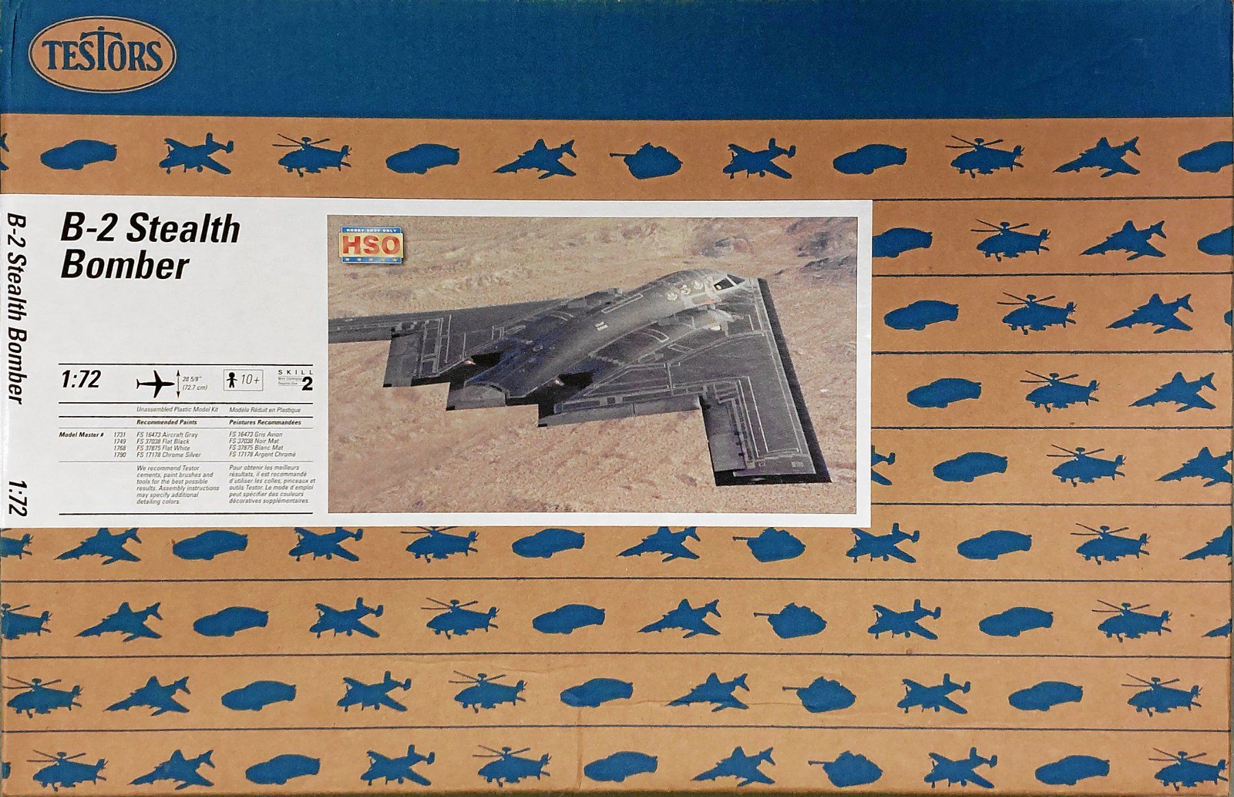 Kit di costruzioni: B-2 US-Bomber Testors 1/72 – Nuovo e nell'imballaggio originale da St. Gallen venduto da Aerodoc2