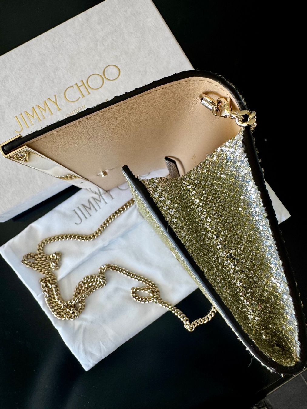 Jimmy Choo Borse da donna: JIMMY CHOO - Milla Clutch gold – Usato da Steinhausen venduto da Cgnzug 5