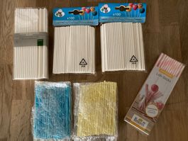 Cake Pop Stiele / Lolli-Sticks , div. Farben, über 350 Stk.