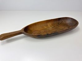 Vintage Holzschale in Blattform – Monkey Pod Holz