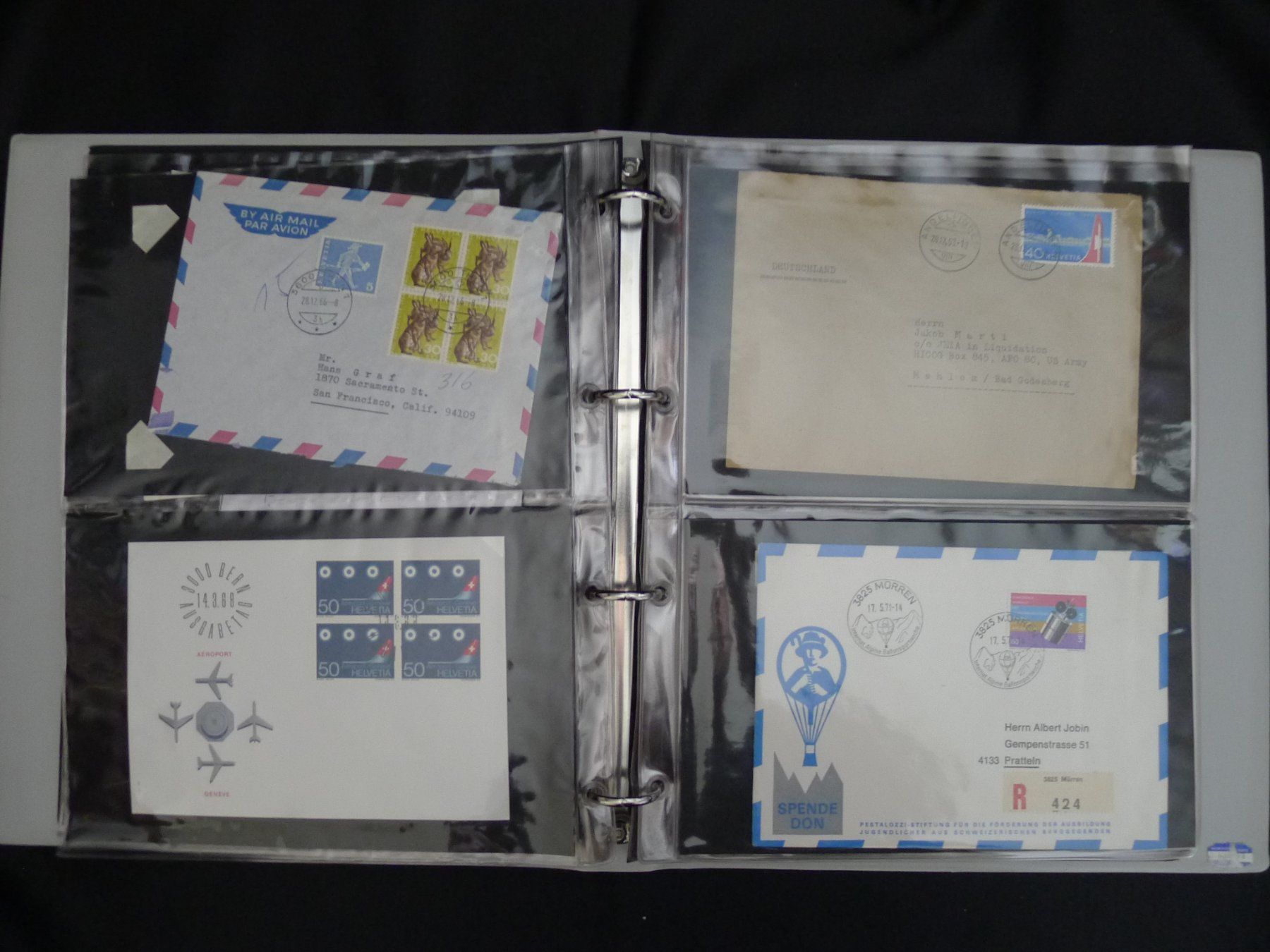 Alle Briefmarken: Flugpost Sammlung mit 46 Bildern ab Fr. 1.- – Gebraucht aus Dagmersellen von q1w2e3r4 7