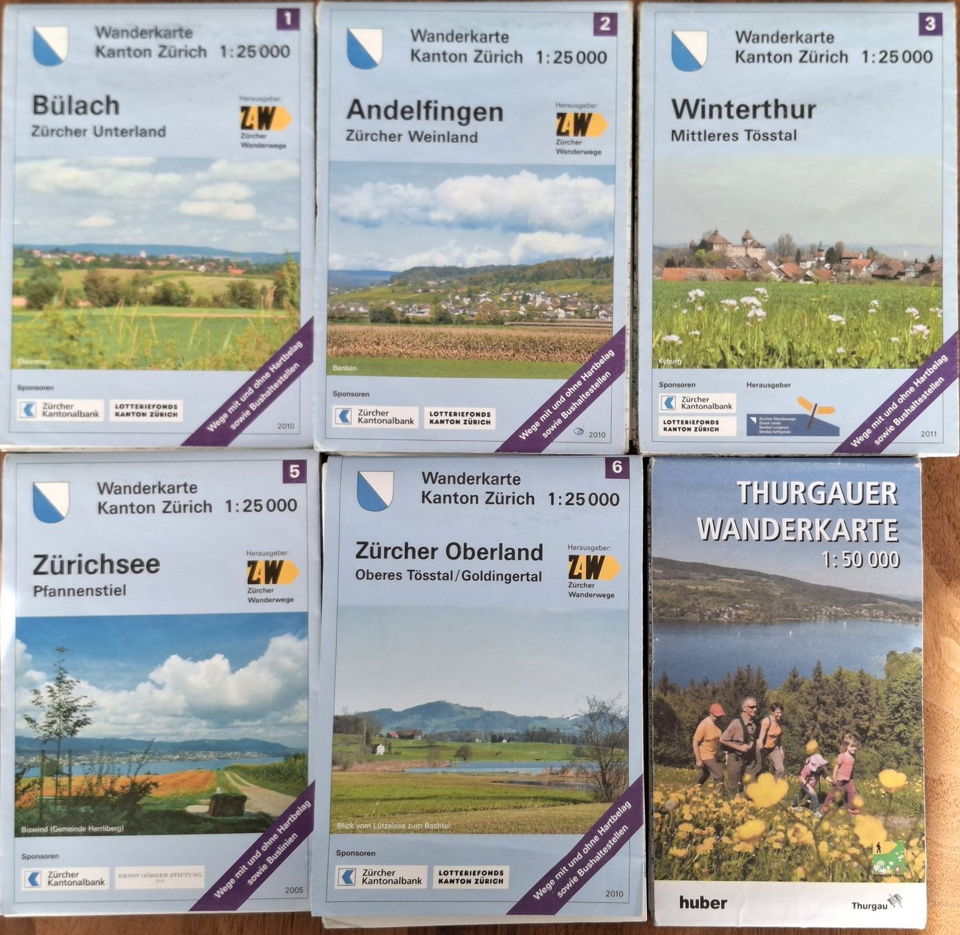 Landkarten & Atlanten: Wanderkarten ZH und TG – Gebraucht aus Kreuzlingen von Yamaneko