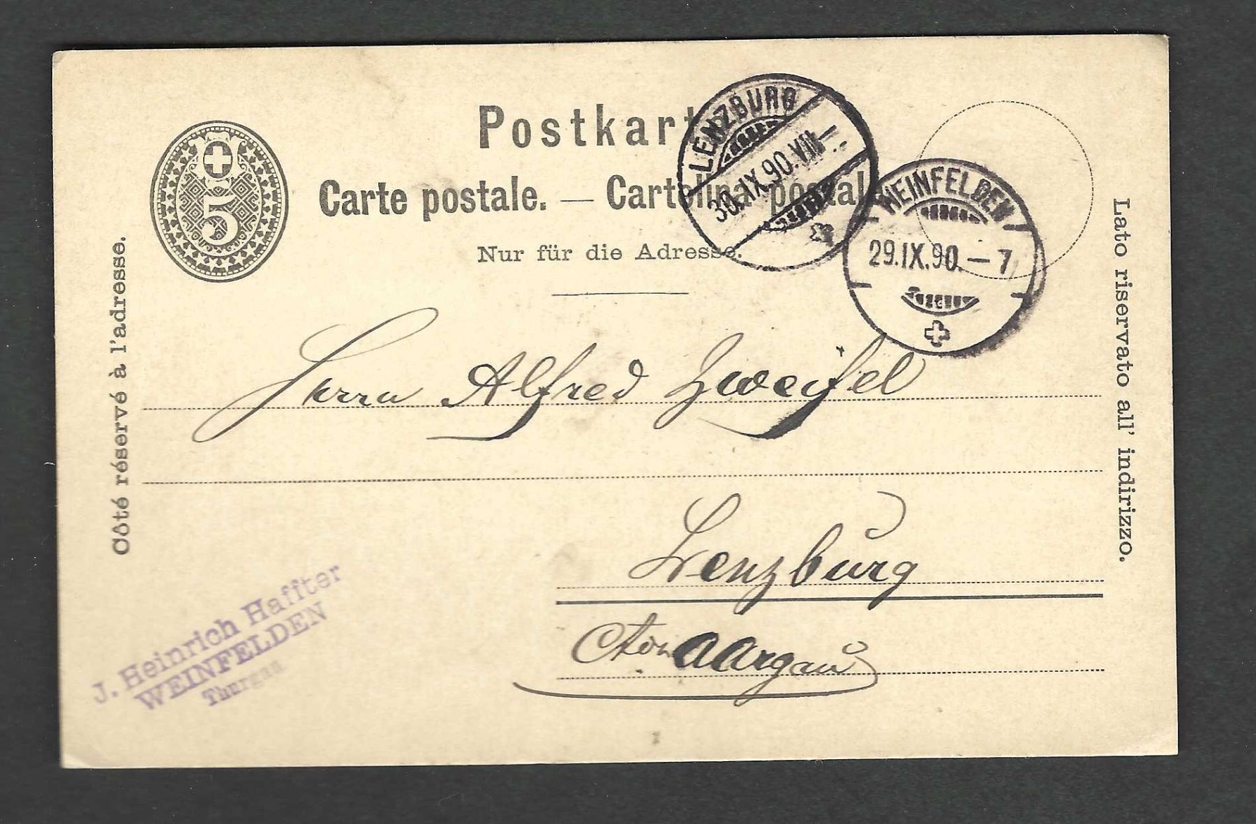 Alle Briefmarken: CH 1 Karte – Neu (gemäss Beschreibung) aus Koblenz von Markenhimmel